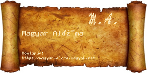 Magyar Alóma névjegykártya